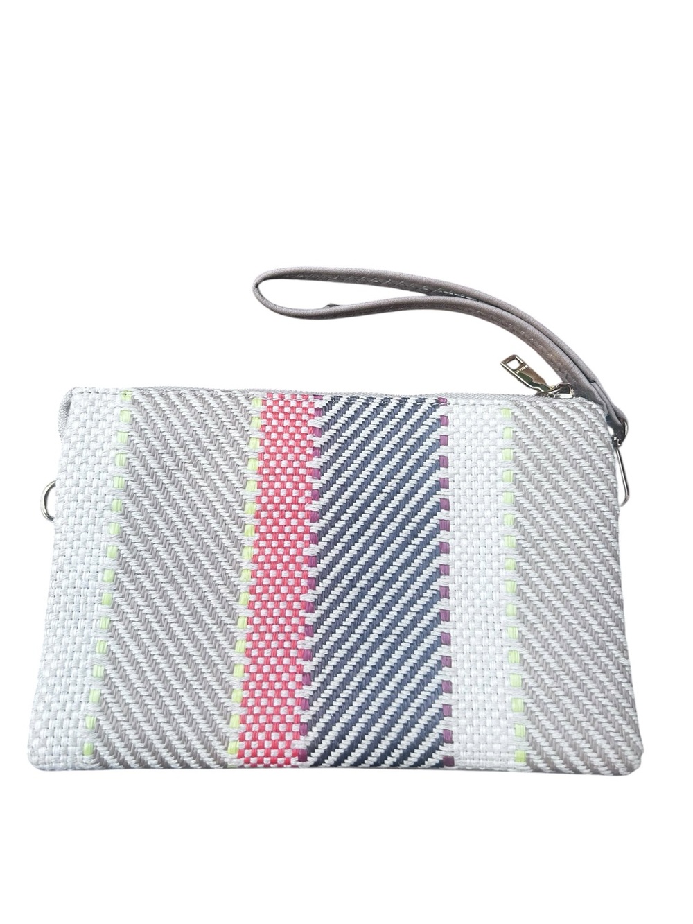 Jen & Co Woven Wristlet Clutch Crossbody Wallet Bag NWOT